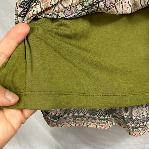 Gypsy 05 Silk Gypsy Midi Skirt Womens S/M Pockets‎ Bohemian Neutral Southwestern - Picture 7 of 13